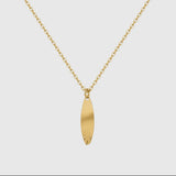 Waterproof Surfers Jewelry Shortboard Necklace - GOLD