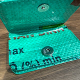 Upcycled Wallet w/ multi pockets & snap closure - Malia Designs