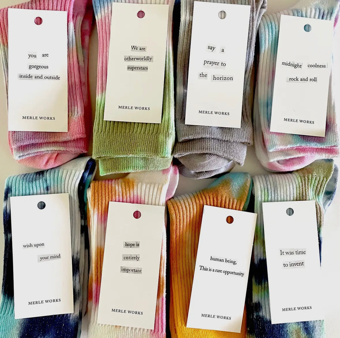 Indigo Tie Dye Socks - Merle Works ⭐️