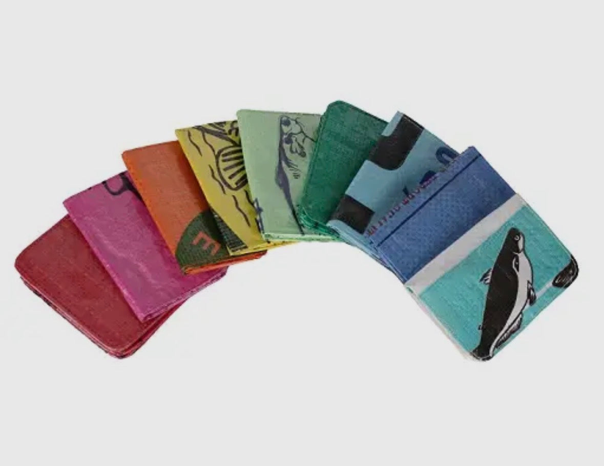 Upcycle Wallet Upcycled Wallet w/ multi pockets & snap closure - Malia Designs ...